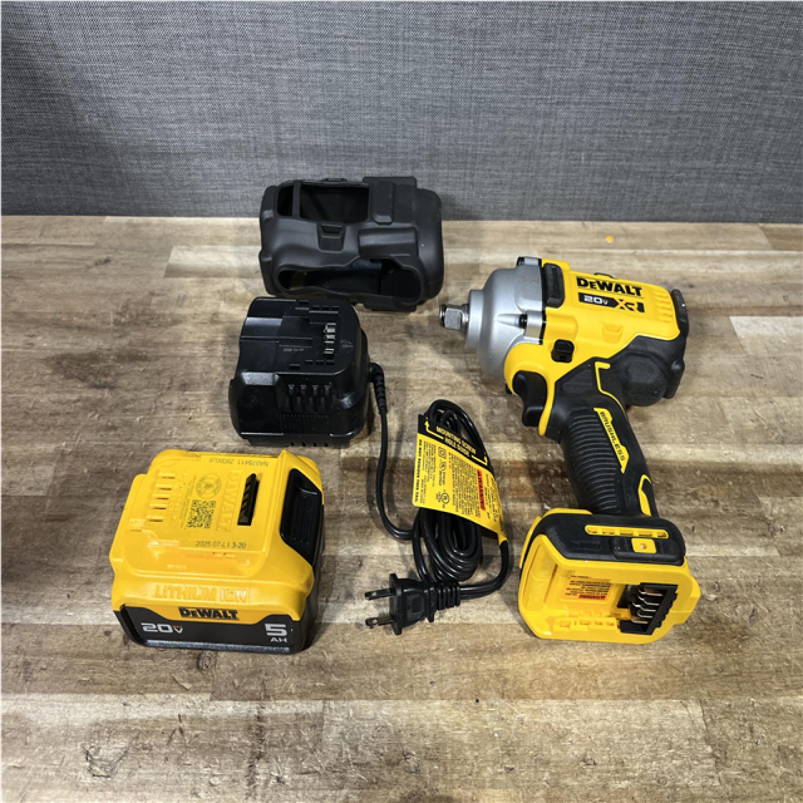Houston Location AS-IS DeWalt 20V MAX XR 1/2 Mid Range Impact Wrench with 5.0 Battery with Charger