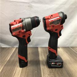 AS-IS Milwaukee  FUEL 12-Volt Lithium-Ion Brushless Cordless Hammer Drill and Impact Driver Combo Kit