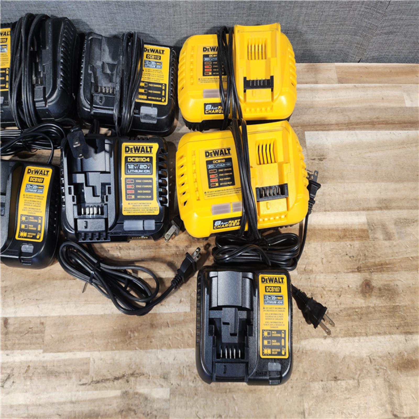 HOUSTON LOCATION - AS - IS DEWALT BATTERY CHARGER PACK QTY - 11