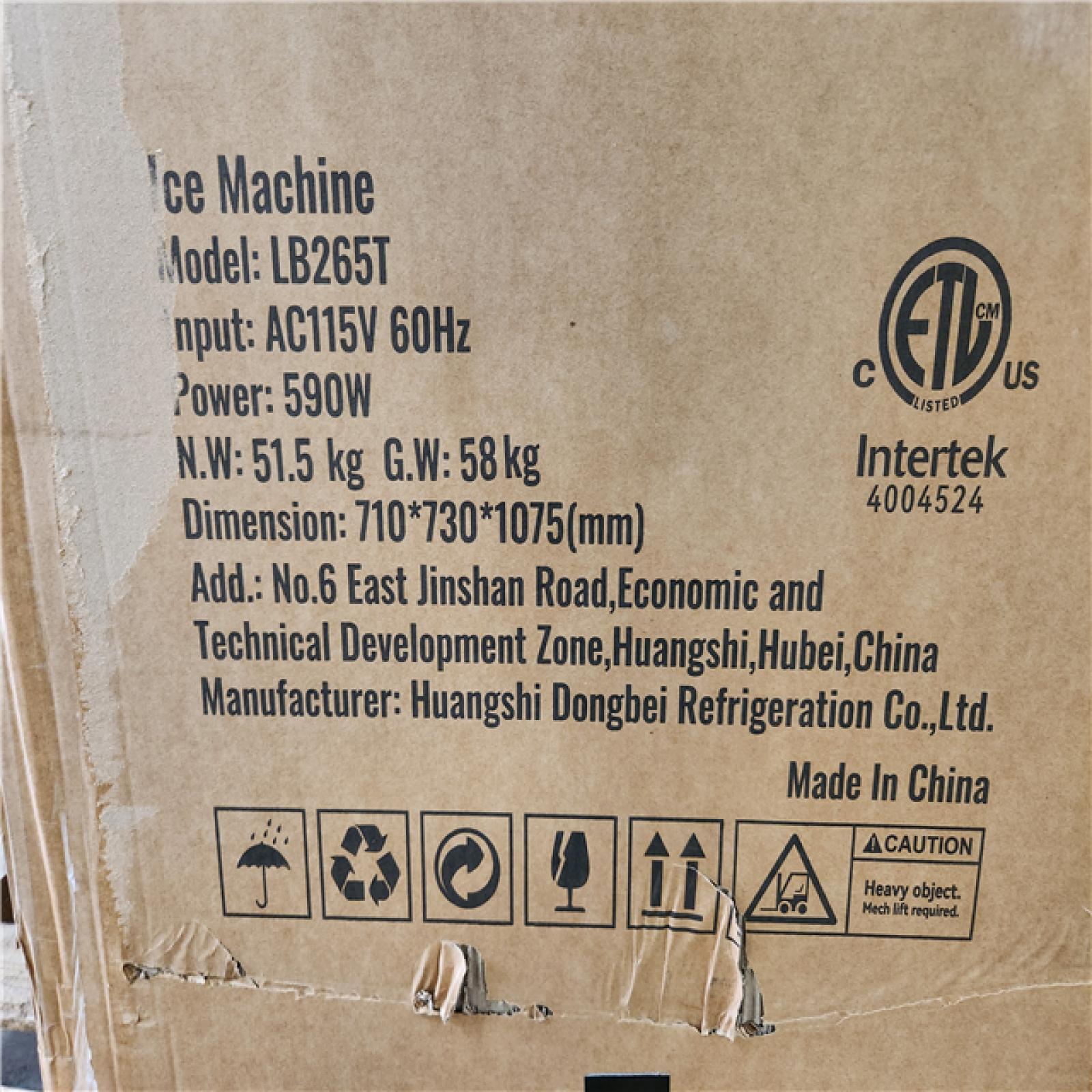 Phoenix Location NEW VEVOR Commercial Ice Maker 265lbs/24H Freestanding Ice Maker Machine with 88lbs Storage Capacity, stainless steel sliver LB265T