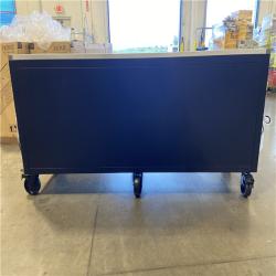 DALLAS LOCATION - Tool Storage 84 in. W x 24 in. D Heavy Duty Mobile Workbench Tool Chest with Stainless Steel Work Top in Matte Black