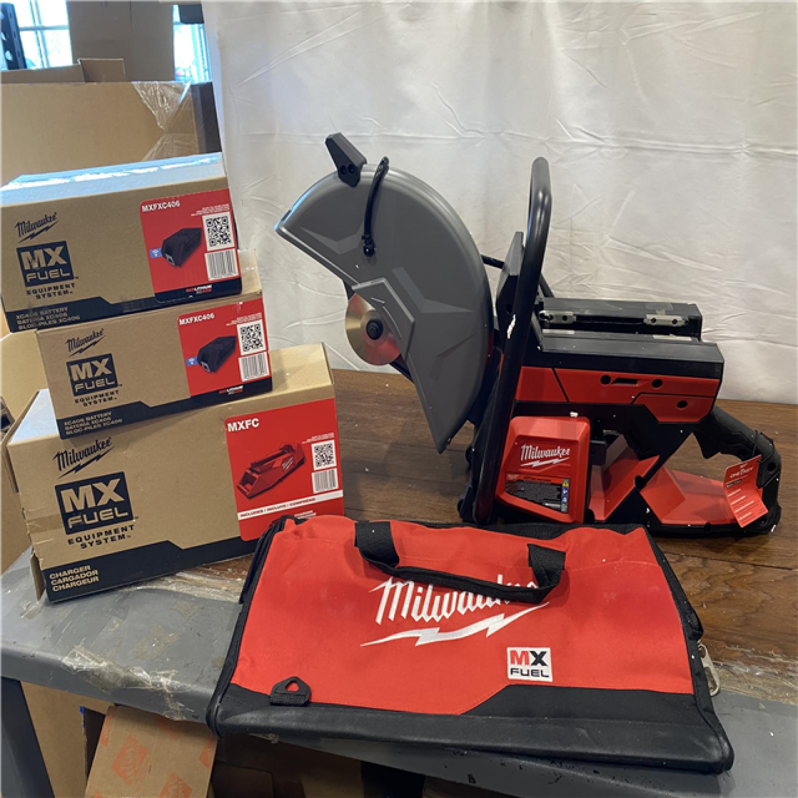AS-IS Milwaukee MX FUEL 14 Cut-Off Saw Kit with 2 Batteries