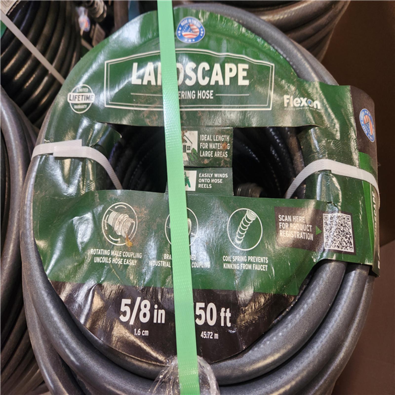 Phoenix AS-IS Flexon 5/8 in. Dia x 150 ft. Supreme Duty Water Hose - 400 PSI Burst - Gray Pallet (25-Hoses)