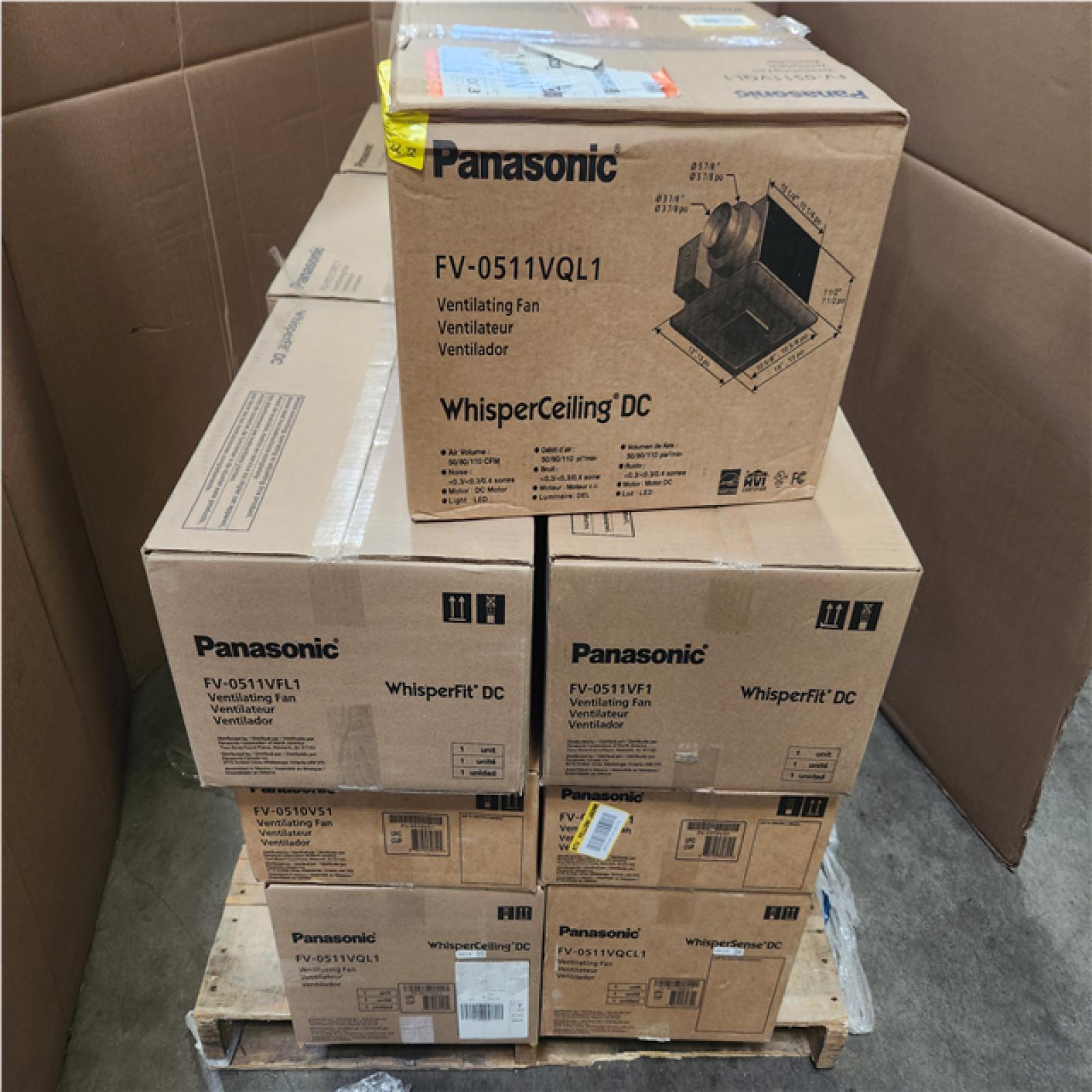 Phoenix NEW Mixed Panasonic Ventilator fans and Heaters Pallet (21-Total)