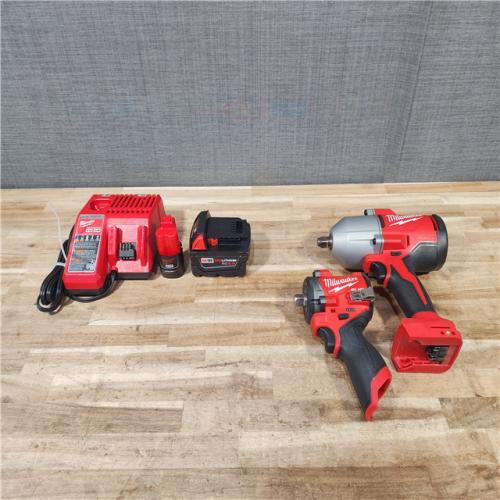 HOUSTON LOCATION - AS-IS MILWAUKEE 2 TOOL COMBO KIT W/ (2) BATTERY & CHARGER