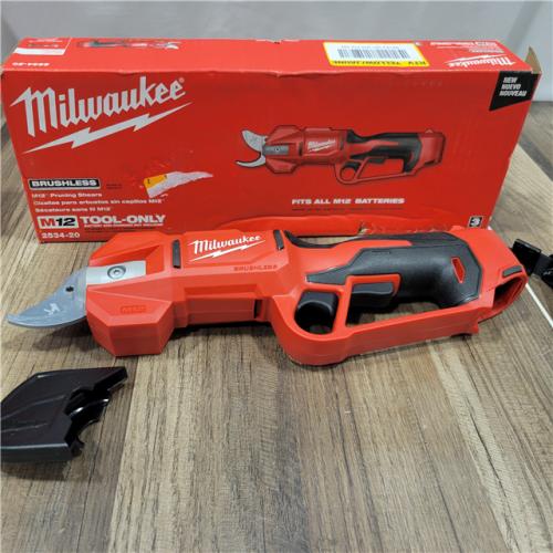 AS-IS Milwaukee   M12 12V Cordless Brushless Pruner Shears (Tool Only)