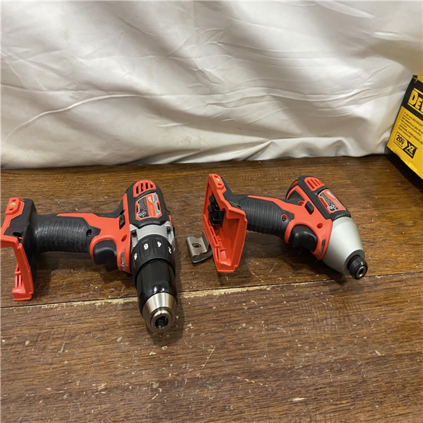 AS-IS Milwaukee M18 18V Cordless Brushed 2 Tool Drill/Driver and Impact Driver Kit