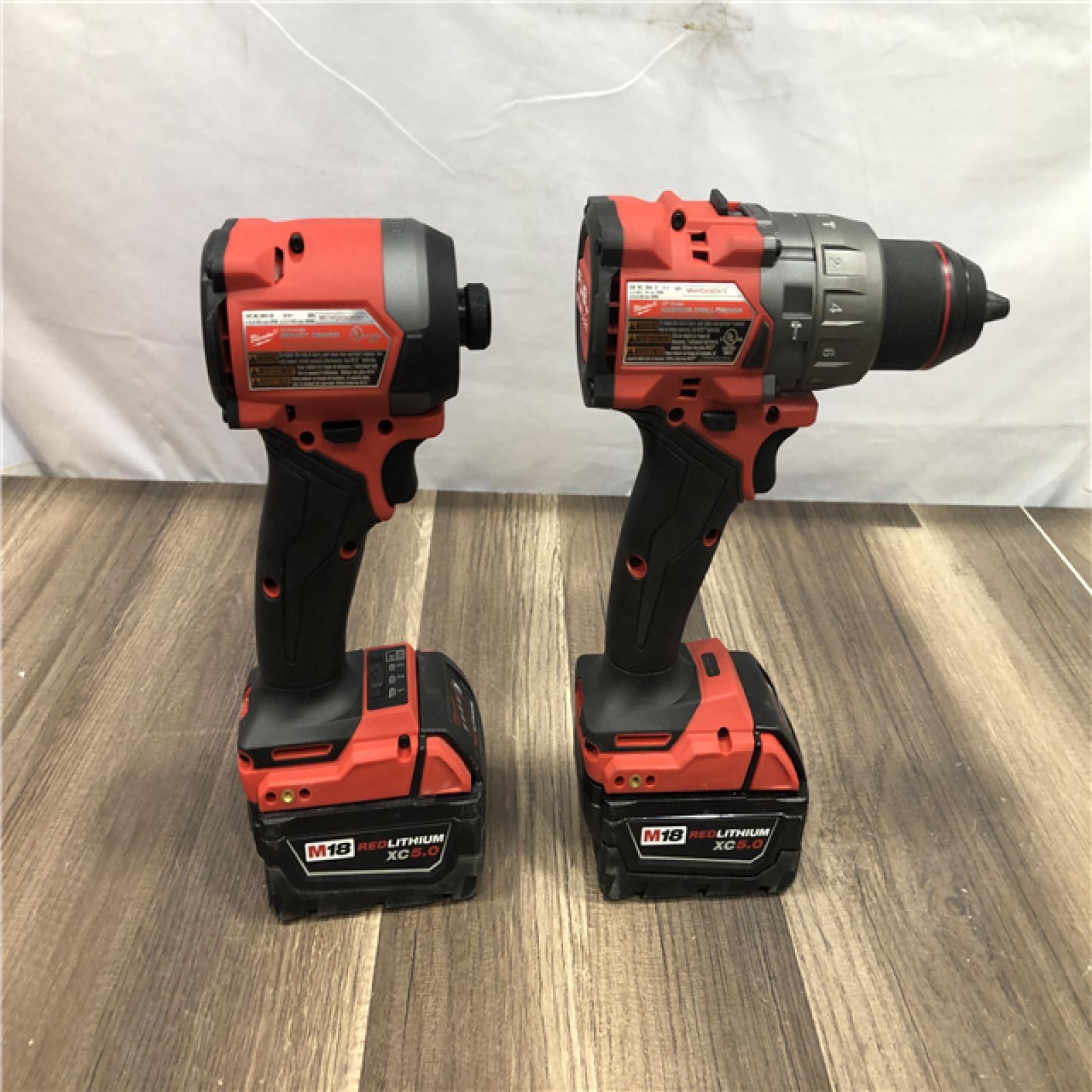 AS-ISMilwaukee  FUEL 18V Lithium-Ion Brushless Cordless Hammer Drill and Impact Driver Combo Kit