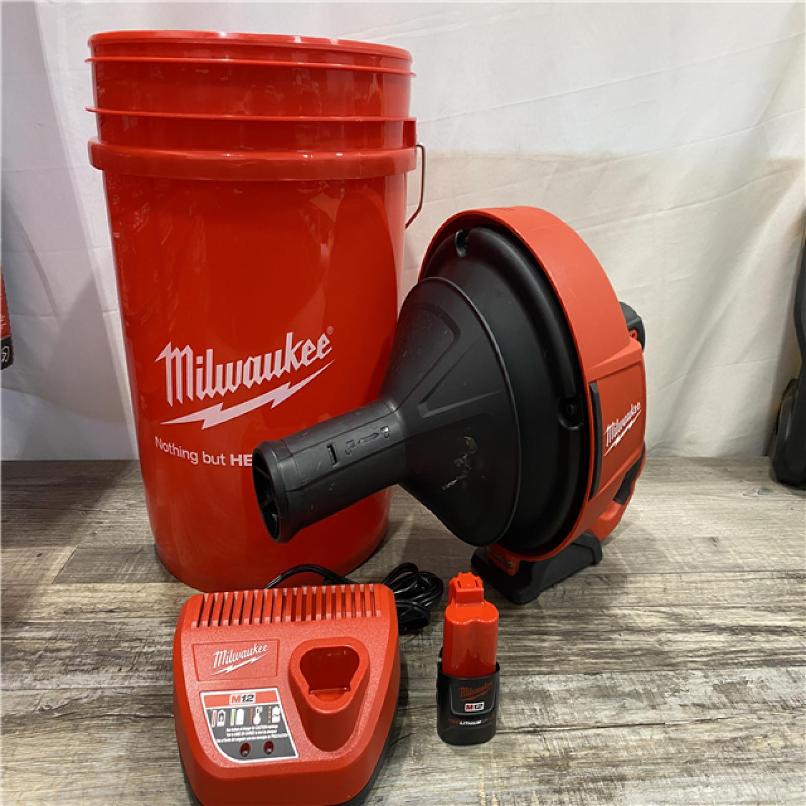 AS-IS Milwaukee 12-V Lithium-Ion Cordless Drain Snake Auger Kit