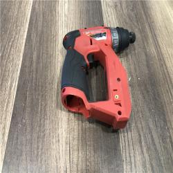 AS-IS Milwaukee FUEL 12V Lithium-Ion Brushless Cordless 4-in-1 Installation 3/8 in. Drill Driver with 4 Tool Head (Tool-Only)