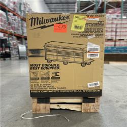 DALLAS LOCATION - AS-IS MILWAUKEE High Capacity 72 in. W x 22.1 in. D 18-Drawer Mobile Workbench Cabinet with Solid Wood Top
