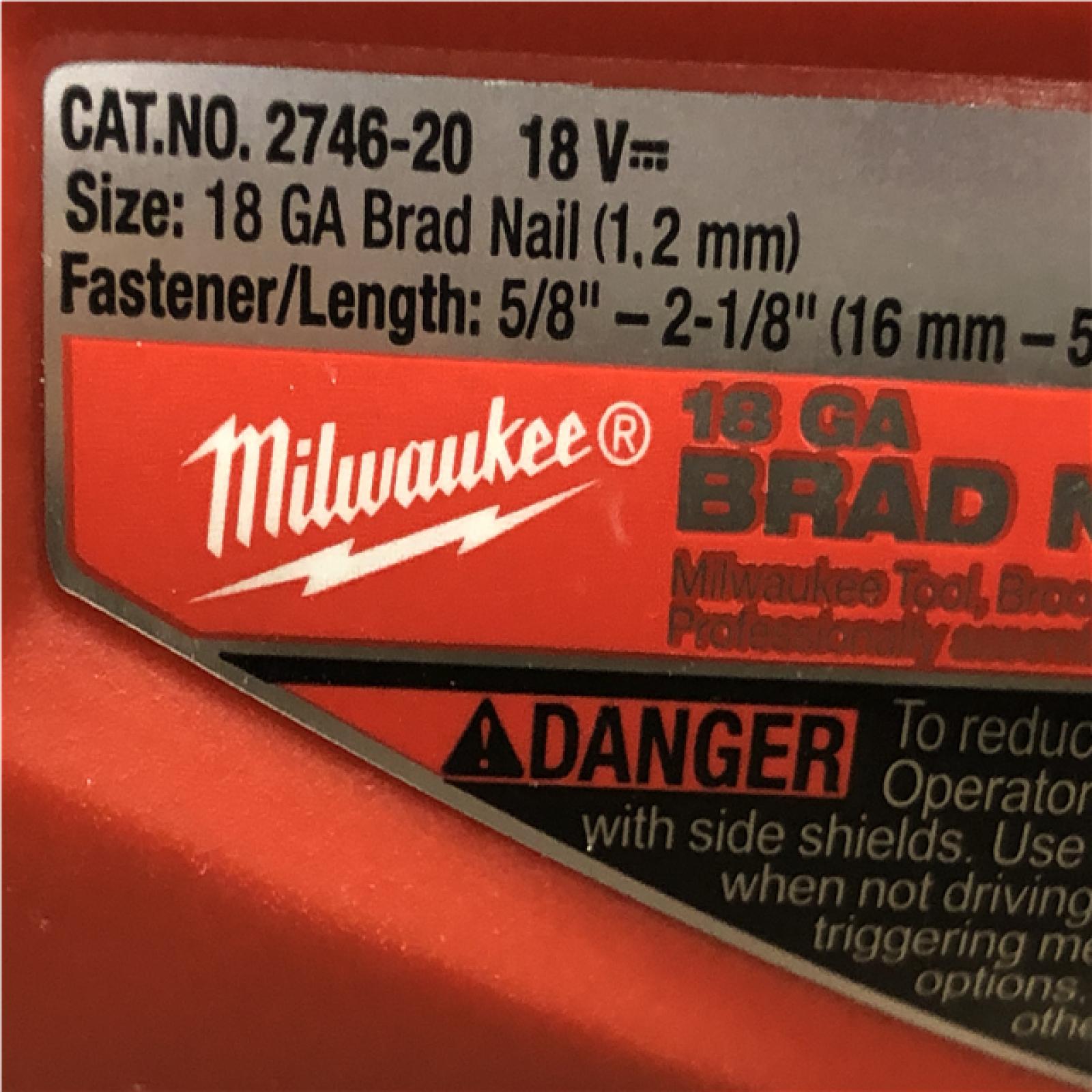 AS-IS Milwaukee FUEL 18-Volt Lithium-Ion Brushless Cordless Gen II 18-Gauge Brad Nailer (Tool-Only)