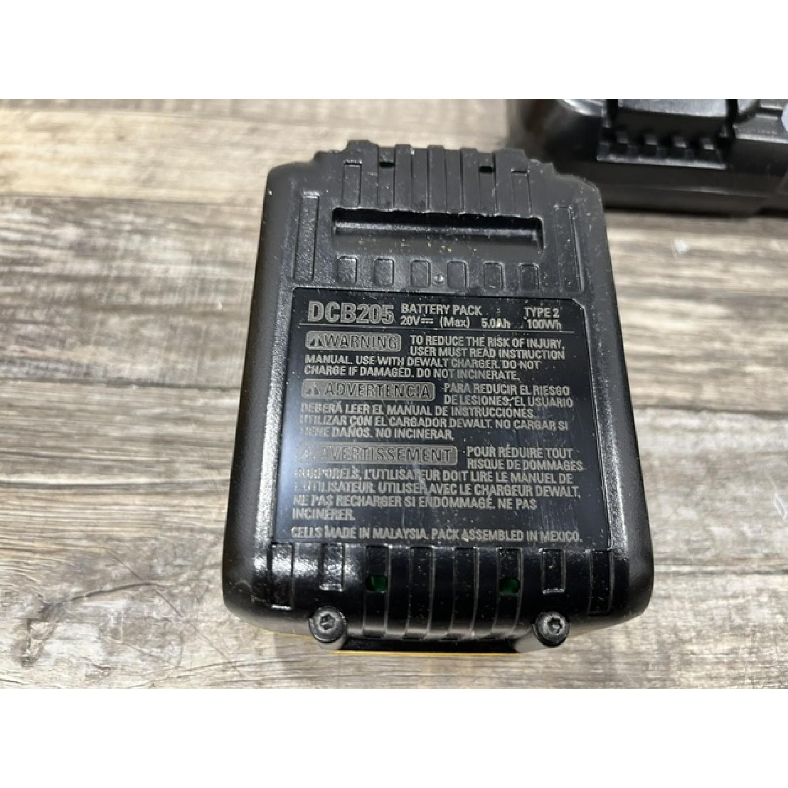 AS-IS DEWALT 20V MAX Lithium-Ion 5.0 Ah Battery and Charger