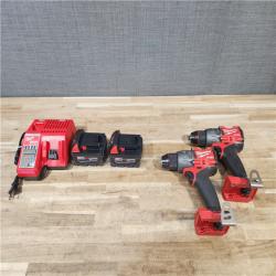 HOUSTON LOCATION - AS-IS MILWAUKEE 2 TOOL COMBO KIT W/ (2) BATTERY & CHARGER