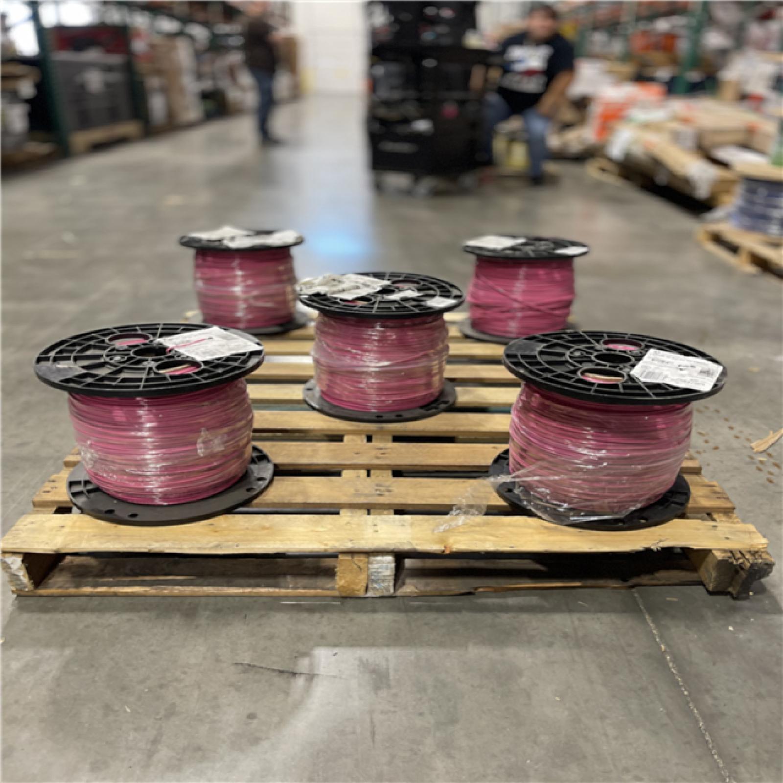DALLAS LOCATION - AS-IS  Southwire 2500 ft. 12 Pink Solid CU THHN Wire(5 SPOOLS) (SEE NOTES)