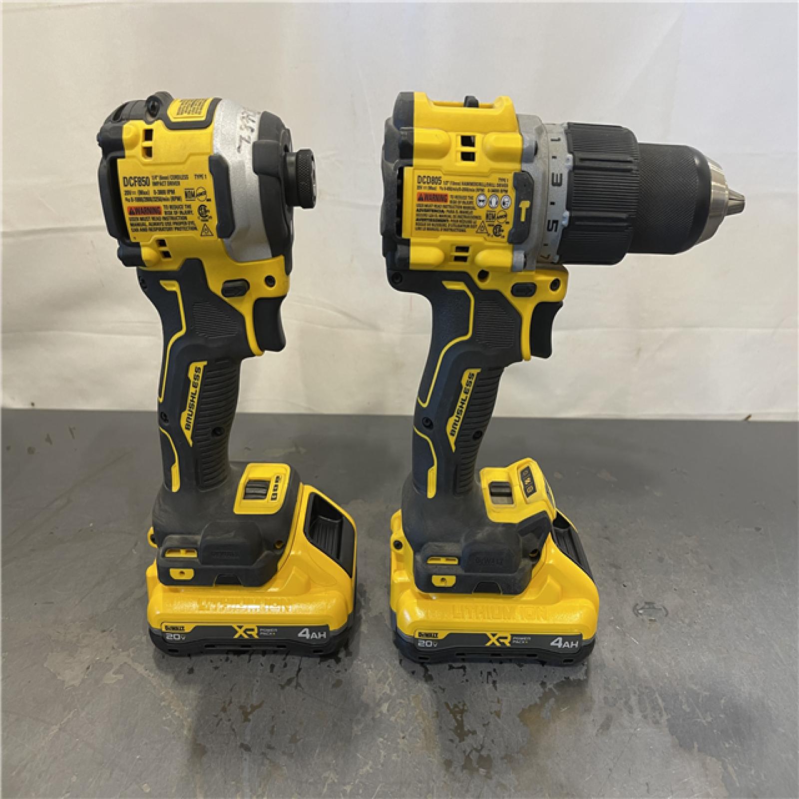 AS-IS - DEWALT 20V MAX XR Hammer Drill and ATOMIC Impact Driver 2 Tool Cordless Combo Kit