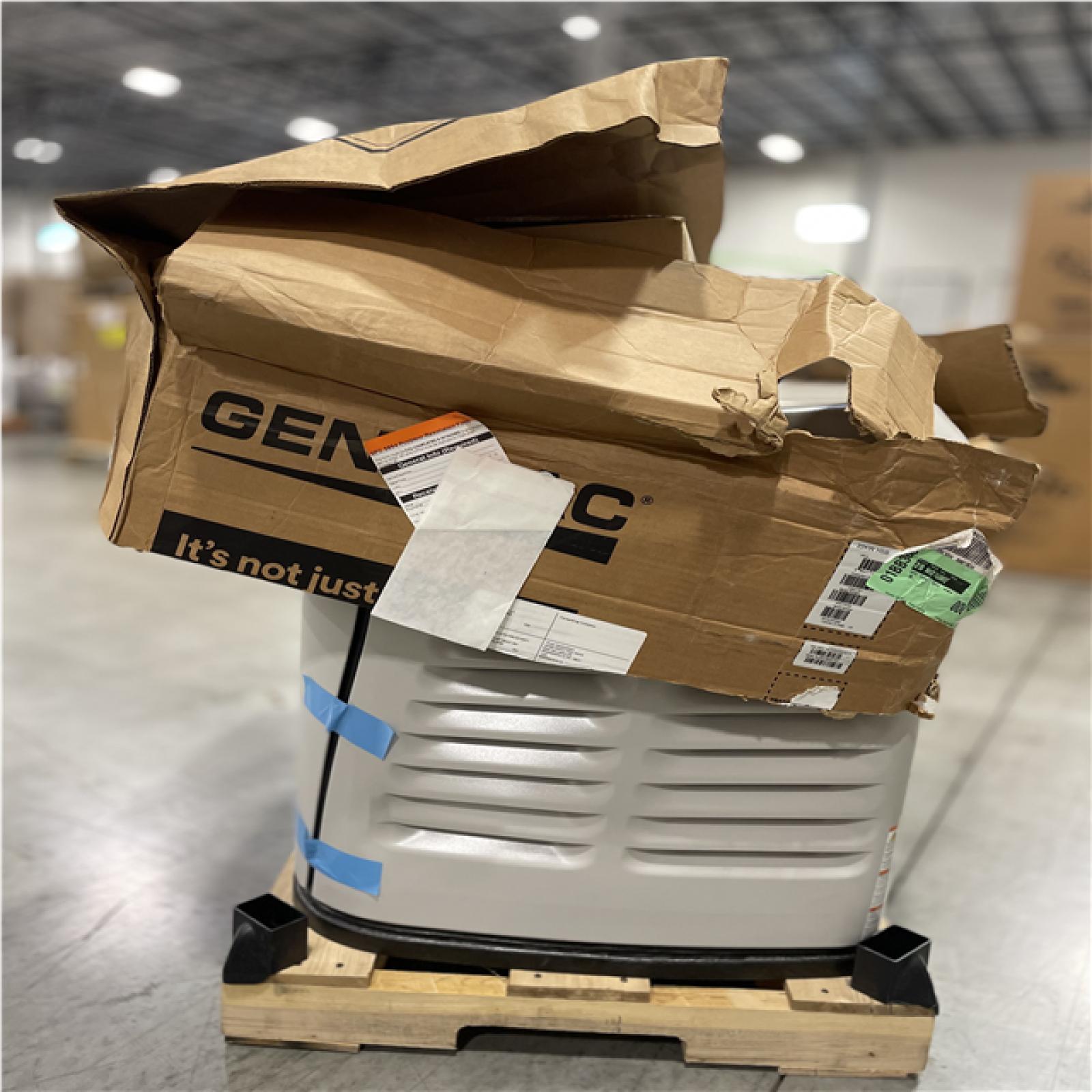 DALLAS LOCATION- AS-IS GENERAC 22KW Air-Cooled Auto Start Natural Gas or Propane Whole House Generator and 200 Amp Transfer Switch w/ Smart Monitoring