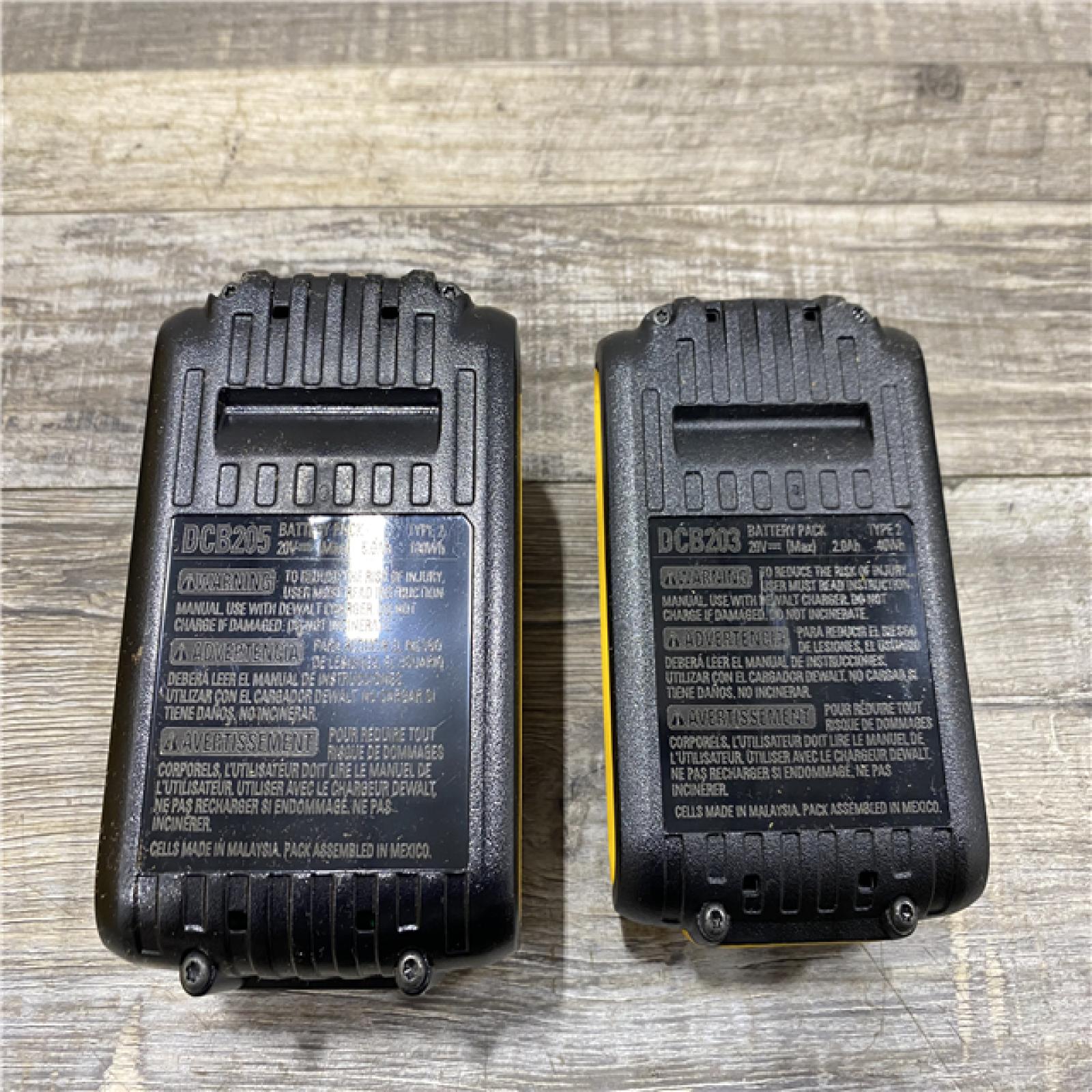 AS-IS DEWALT 20V MAX Lithium-Ion Battery Kit with 5.0Ah and 2.0Ah Battery and Charger