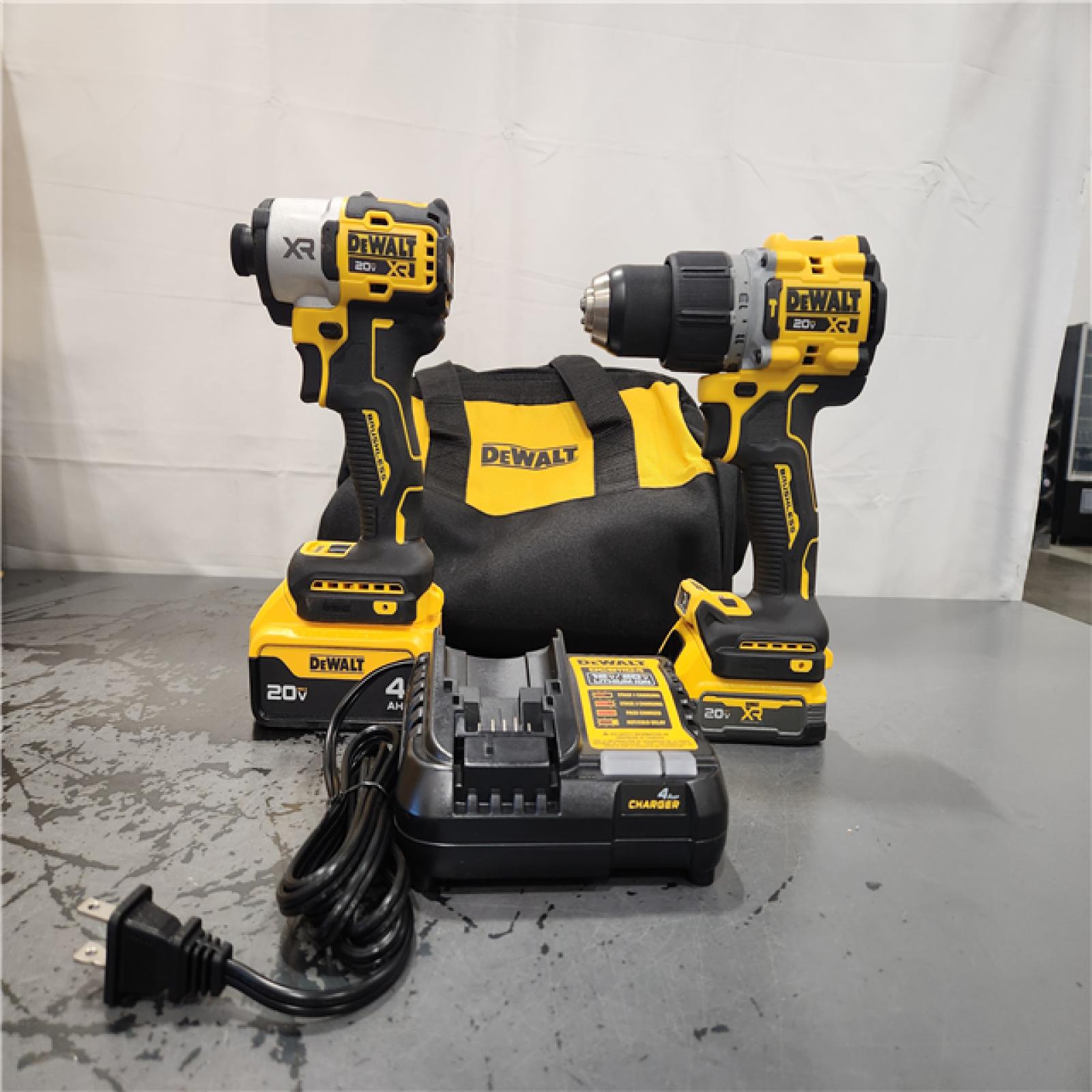 AS-IS- DEWALT 20V XR Lithium-Ion Cordless 2-Tool Combo Kit