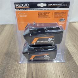 RIDGID NEW!  18V 8.0 Ah Max Output EXP Lithium-Ion Battery (2-Pack)