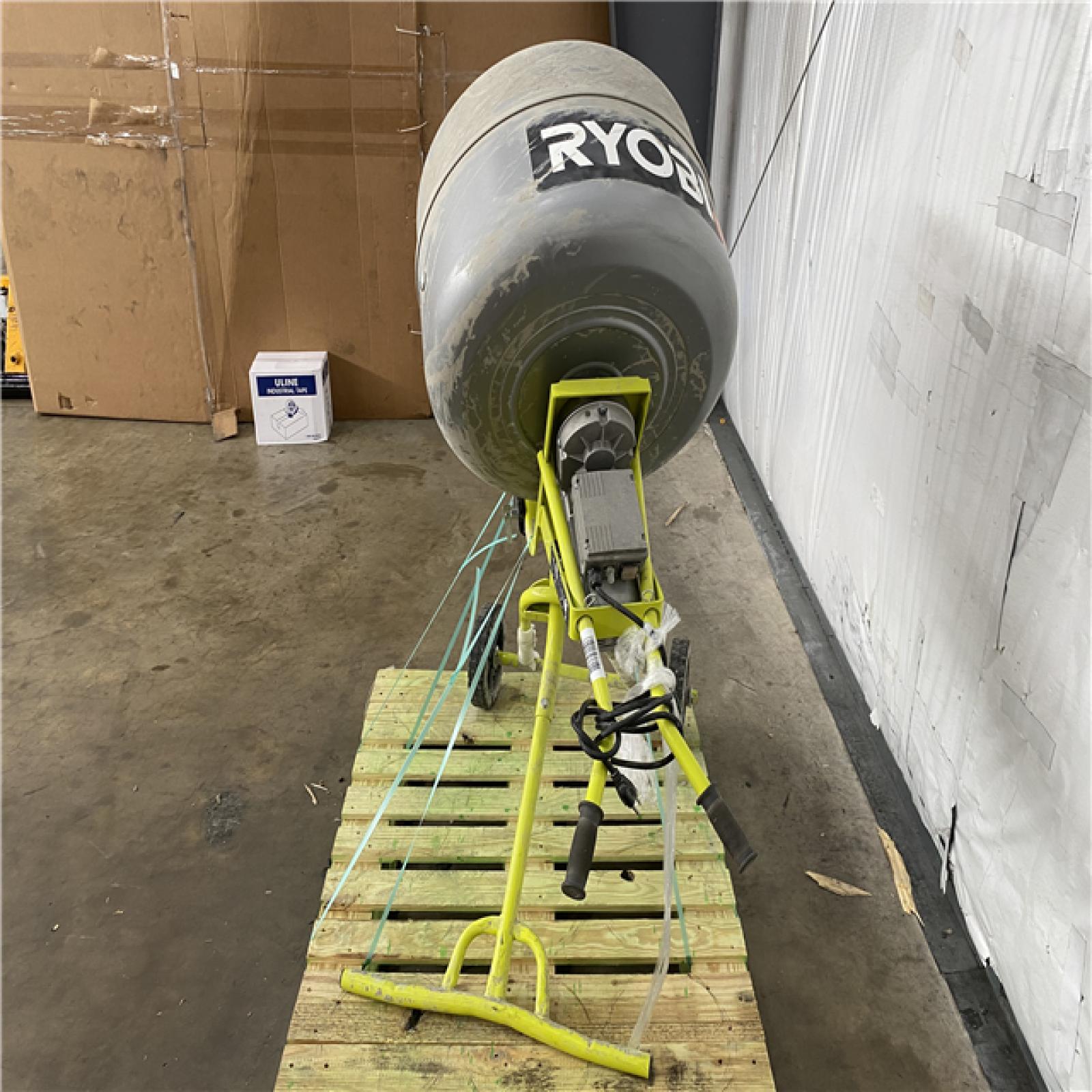 Houston Location AS IS - Outdoor Power Equipment RYOBI 5.0 CU. FT . Portable Concrete Mixer