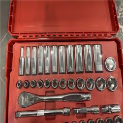 AS-IS - Milwaukee 3/8 in. Drive SAE/Metric Ratchet and Socket Mechanics Tool Set (56-Piece)
