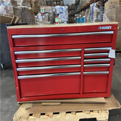 DALLAS LOCATION - Husky Modular Tool Storage 52 in. W x 20 in. D Standard Duty Red Mobile Workbench Cabinet