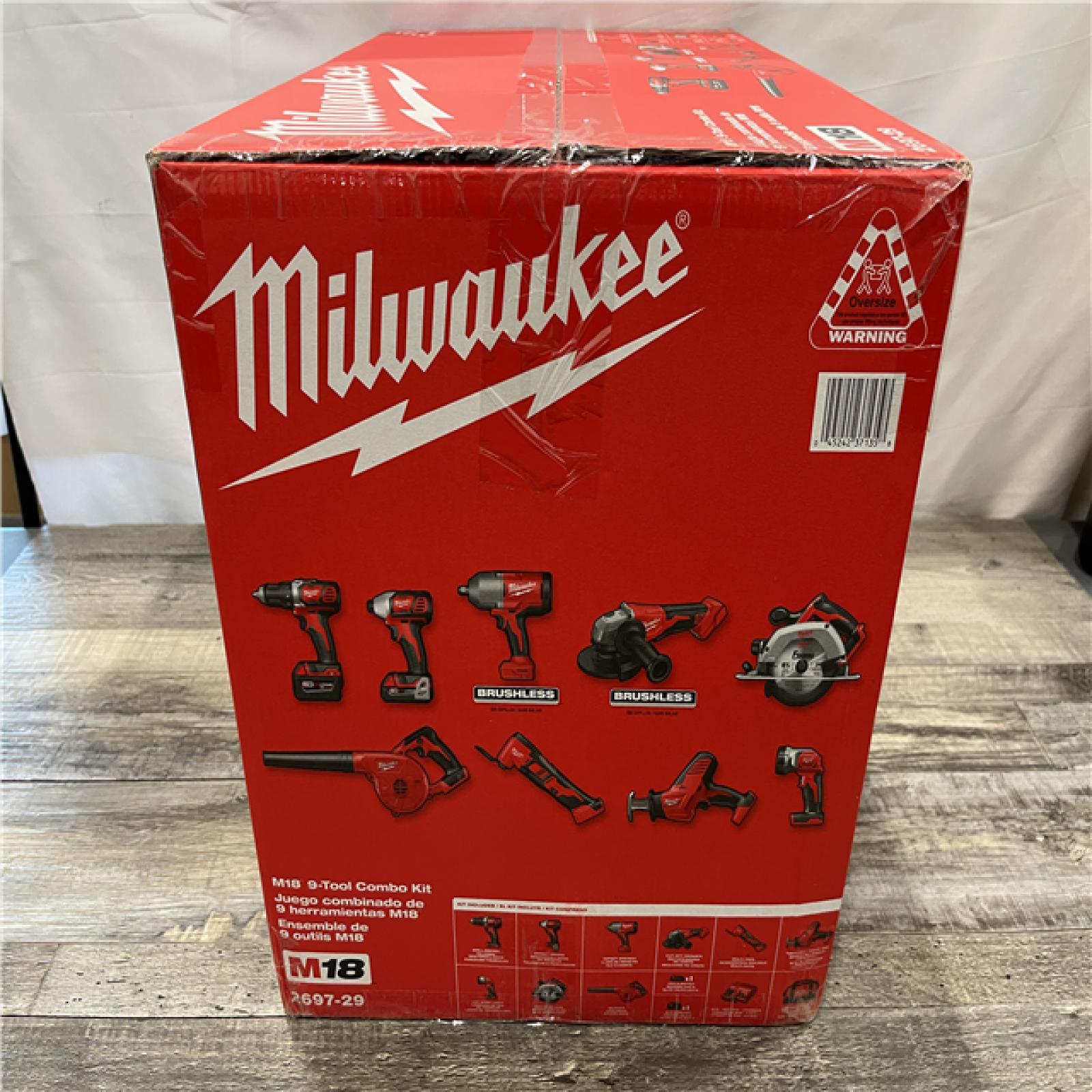 NEW - Milwaukee 18-Volt Lithium-Ion Cordless (9-Tool) Combo Kit