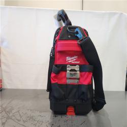 AS-IS- Milwaukee PACKOUT 15 in. Structured Tear Resistant Layered Material Tool Bag W/Storable Padded Shoulder Strap