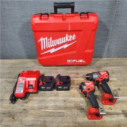 HOUSTON LOCATION - AS-IS MILWAUKEE FUEL 18V Lithium-Ion Brushless Cordless Hammer Drill and Impact Driver Combo Kit