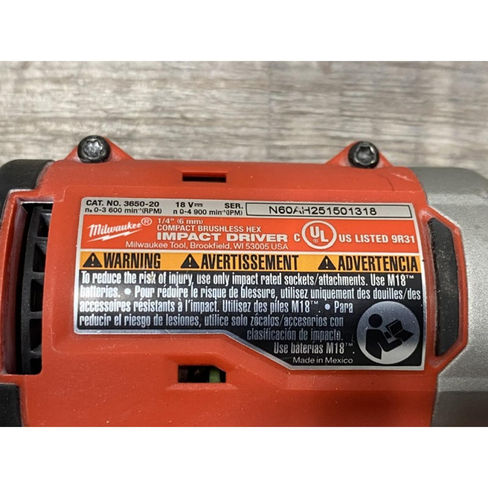 AS-IS Milwaukee 18V Lithium-Ion Brushless Cordless Compact Drill/Impact Combo Kit