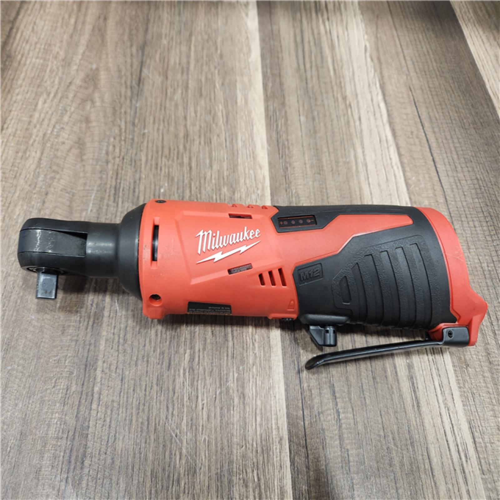 AS-IS- MILWAUKEE.38 in. M12 Cordless Ratchet (Tool-Only)