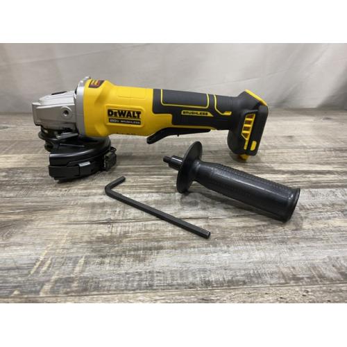 AS-IS DEWALT 20V MAX Cordless Brushless 4-1/2 in. Angle Grinder with Paddle Switch (Tool Only)