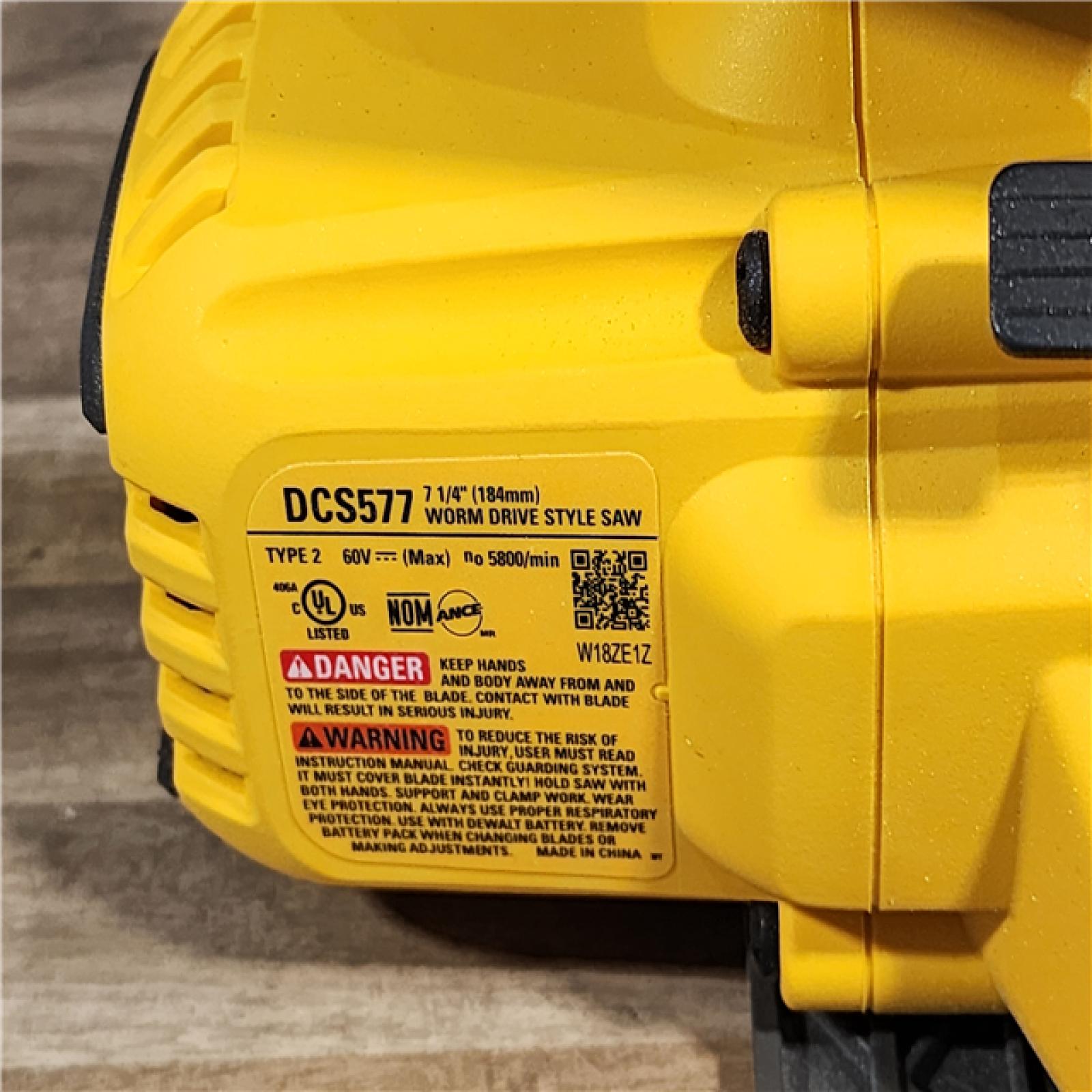 HOUSTON LOCATION - AS-IS DEWALT FLEXVOLT 60V MAX Cordless Brushless 7-1/4 in. Wormdrive Style Circular Saw (Tool Only)