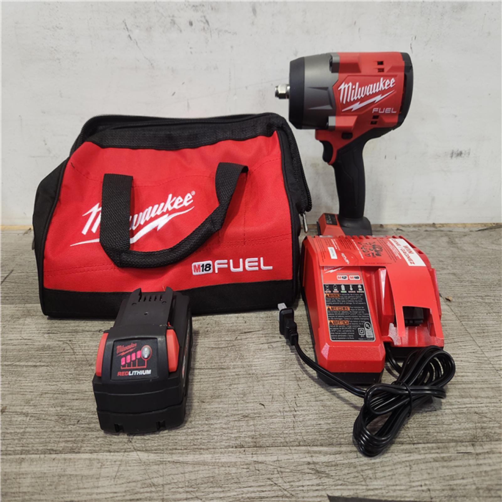 Phoenix Milwaukee M18 FUEL 18V Lithium-Ion Brushless Cordless 1/2 in. Impact Wrench w/Friction Ring Kit w/One 5.0 Ah Battery and Bag