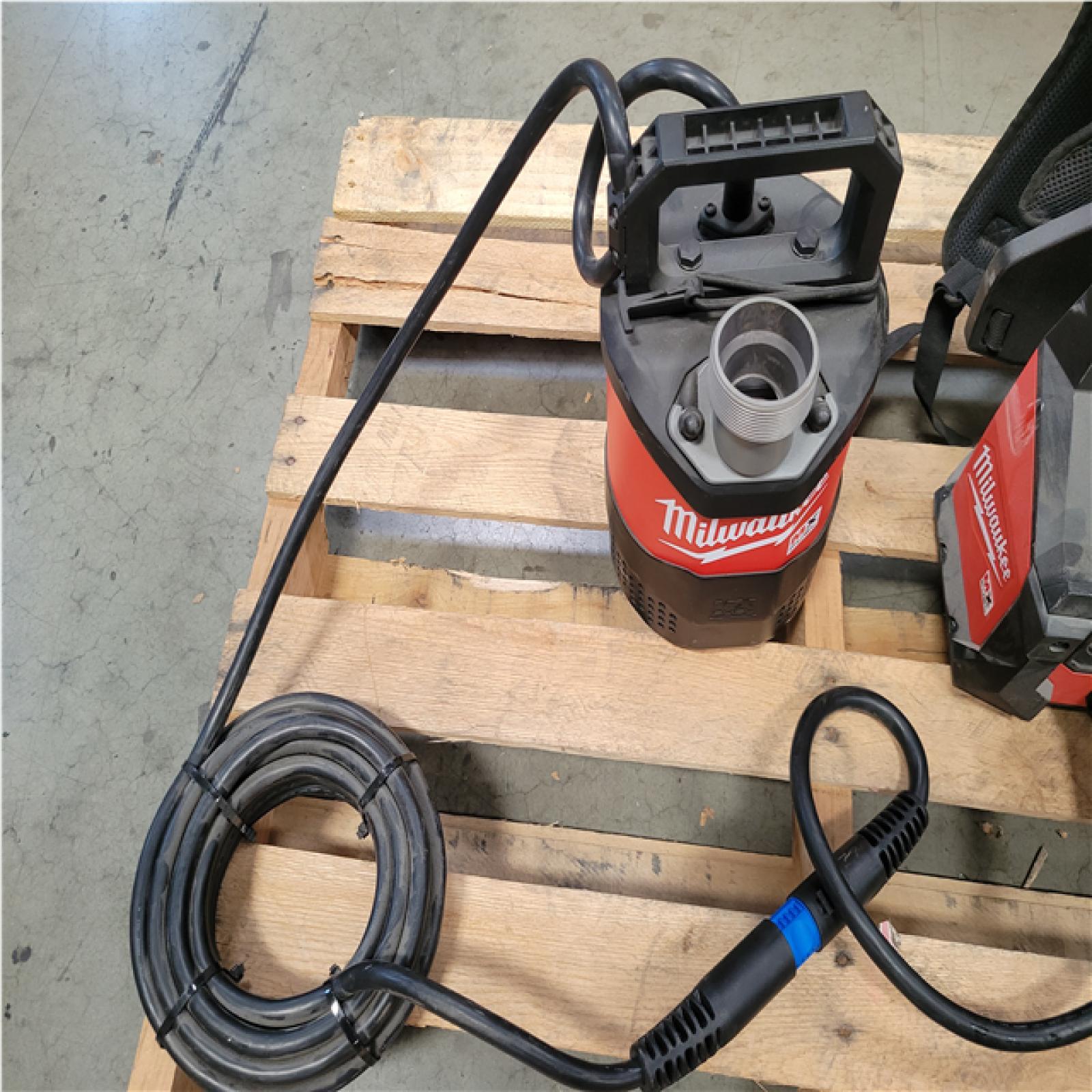 CALIFORNIA AS-IS MILWAUKEE MX FUEL 1HP 2 IN. SUBMERSIBLE PUMP