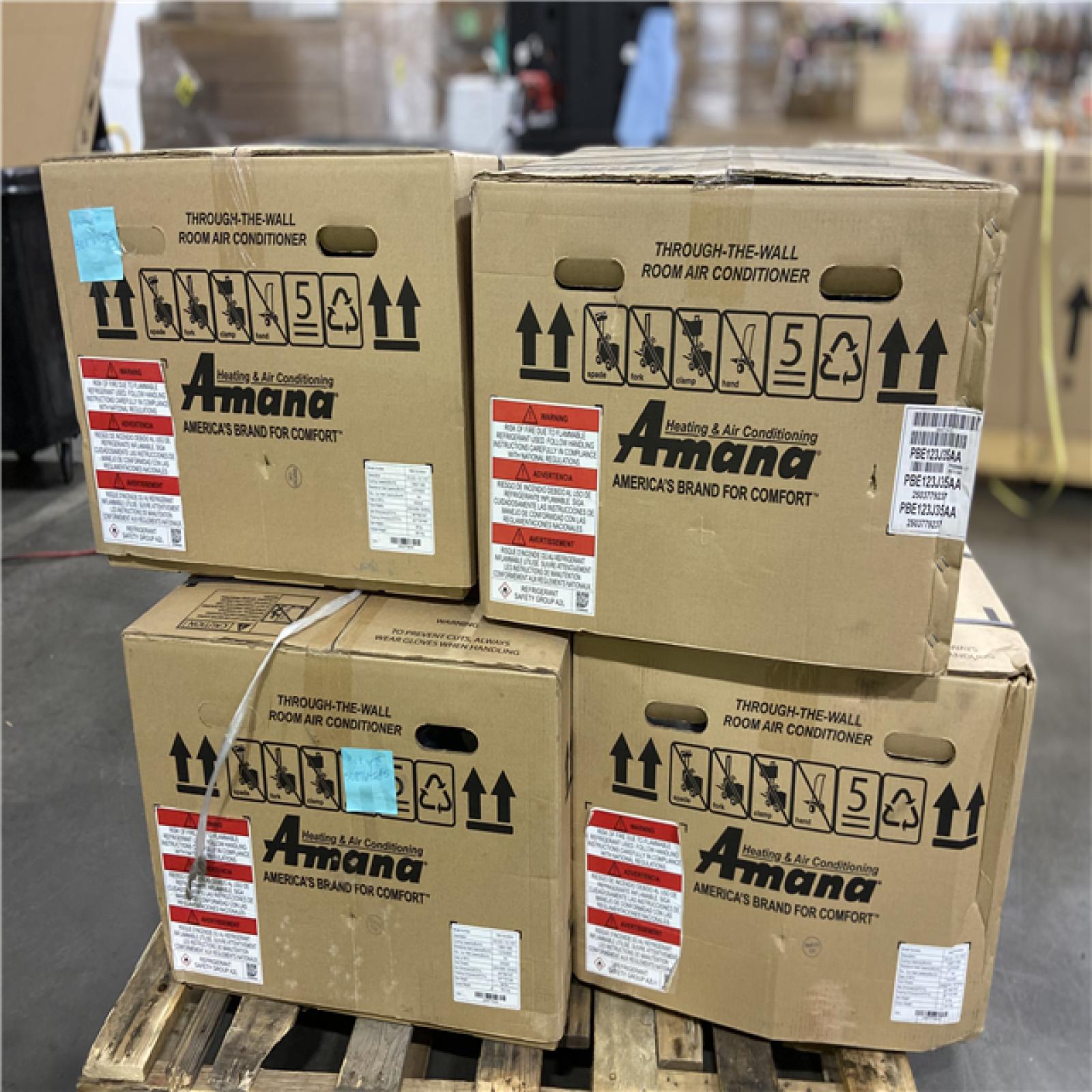 DALLAS LOCATION - Amana 11,800 BTU 230/208V Through-the-Wall Air Conditioner with Electric Heat (4 UNITS)