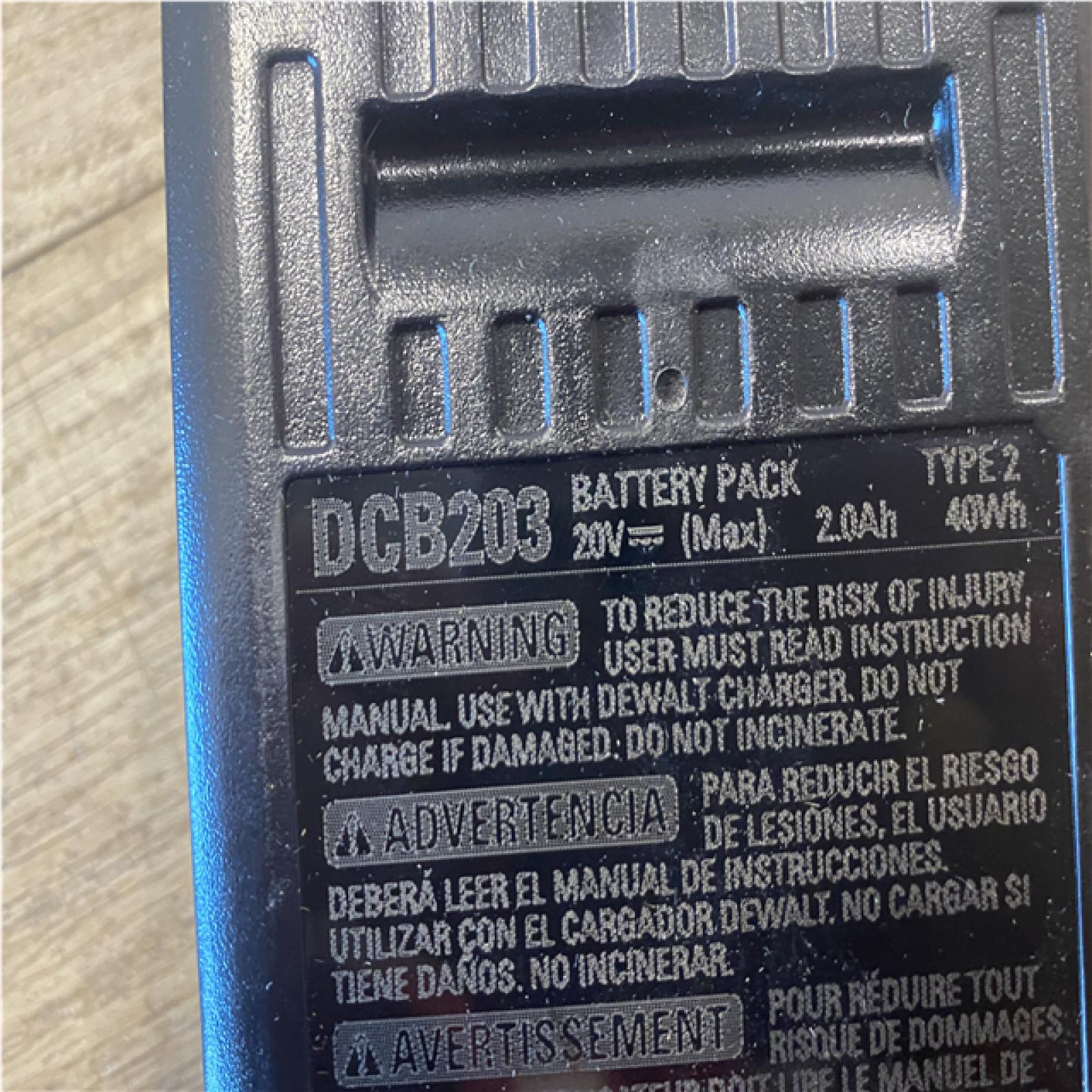 AS-IS DEWALT 20V MAX Lithium-Ion Battery Kit with 5.0Ah and 2.0Ah Battery and Charger