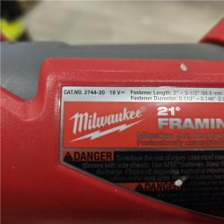 AS-IS Milwaukee 2744-20 M18 FUEL 3-1/2 in. 18V 21-Degree Cordless Framing Nailer (Tool-Only)