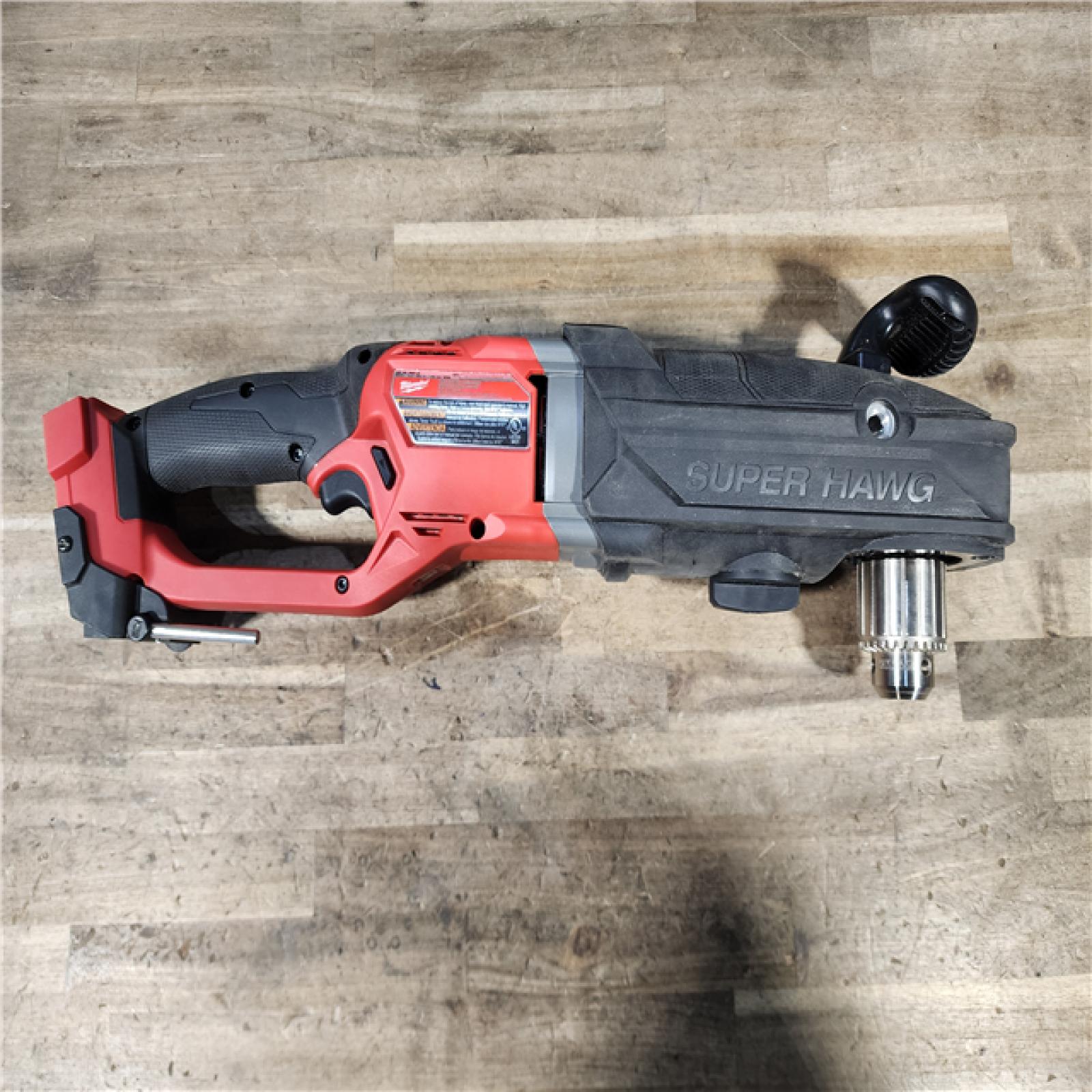 HOUSTON LOCATION - AS-IS Milwaukee M18 FUEL 18V Lithium-Ion Brushless Cordless GEN 2 SUPER HAWG 1/2 in. Right Angle Drill (Tool-Only)