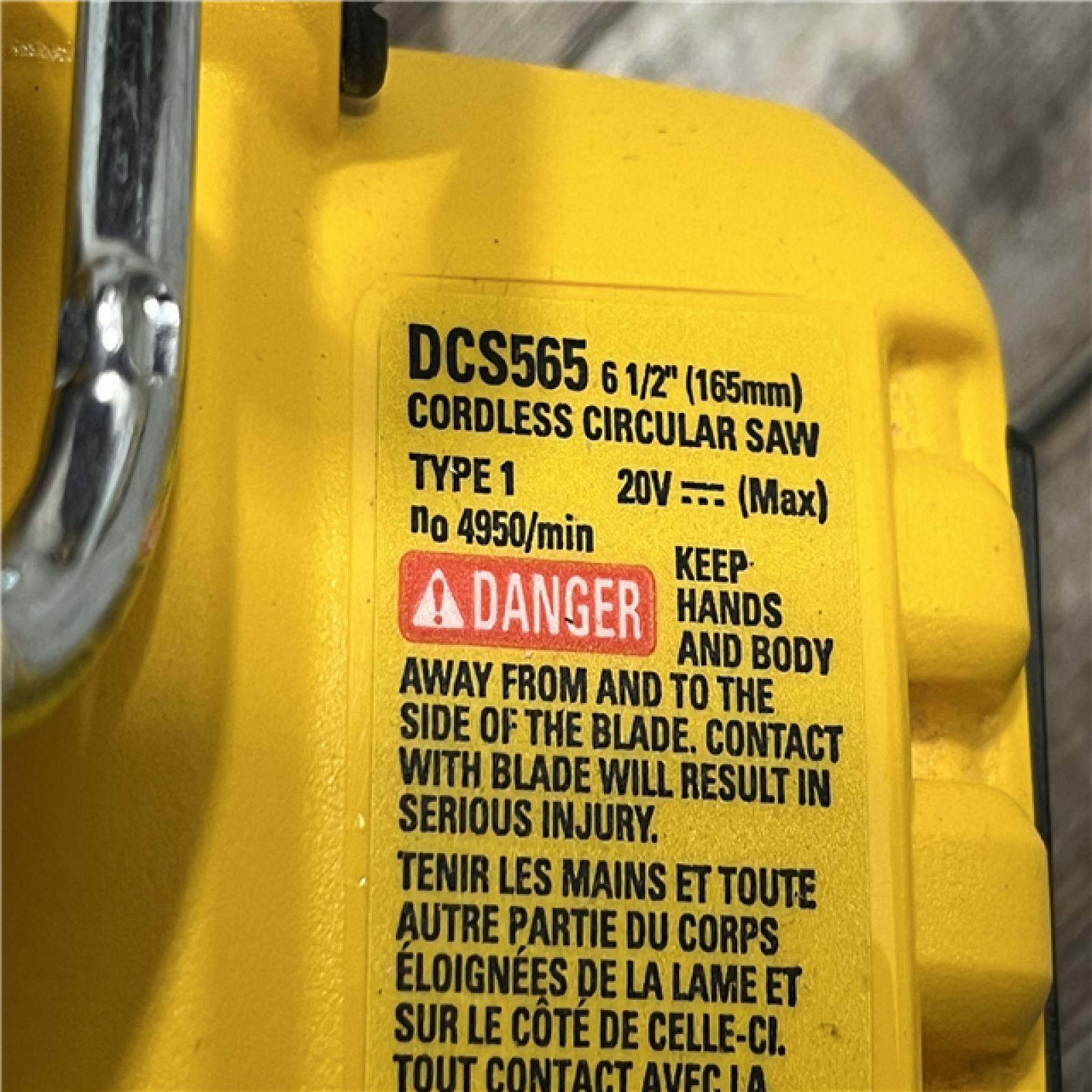 AS-IS DEWALT 20V MAX Cordless Brushless 6-1/2 in. Sidewinder Style Circular Saw (Tool Only)