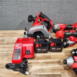HOUSTON LOCATION - AS - IS Milwaukee 18-Volt Lithium-Ion Cordless (6-Tool) Combo Kit