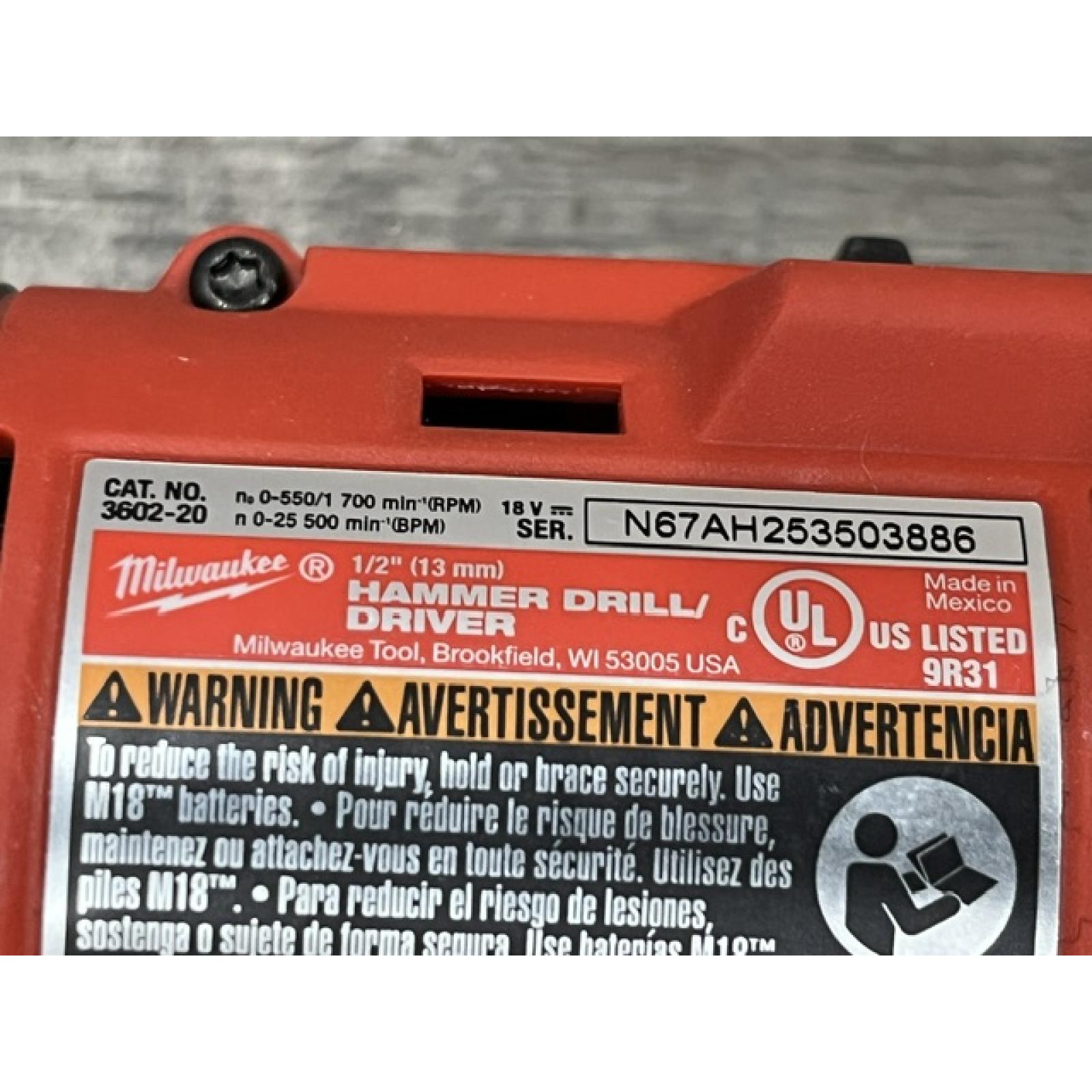 AS-IS Milwaukee 18-Volt Lithium-Ion Brushless Cordless Compact Hammer Drill/Impact Combo Kit