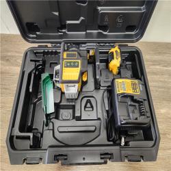 Phoenix Location NEW DEWALT 12V MAX Lithium-Ion 100 ft. Green Self-Leveling 3-Beam 360 Degree Laser Level with 2.0Ah Battery, Charger and Case