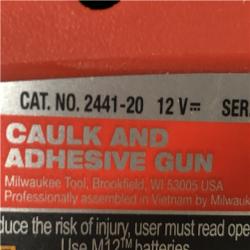 AS-IS Milwaukee 12V Lithium-Ion Cordless 10 oz. Adhesive and Caulk Gun (Tool-Only)