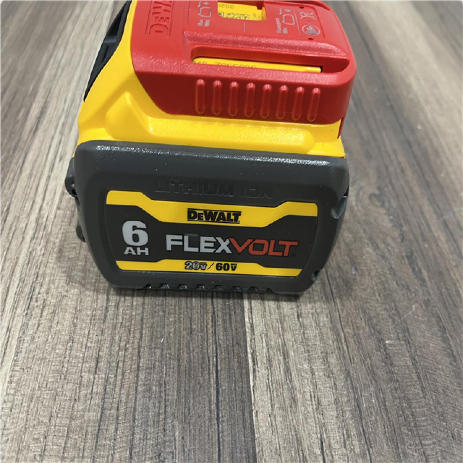 AS-IS DEWALT FLEXVOLT 20V/60V MAX Lithium-Ion 6.0Ah Battery Pack with 6 Amp Output Charger