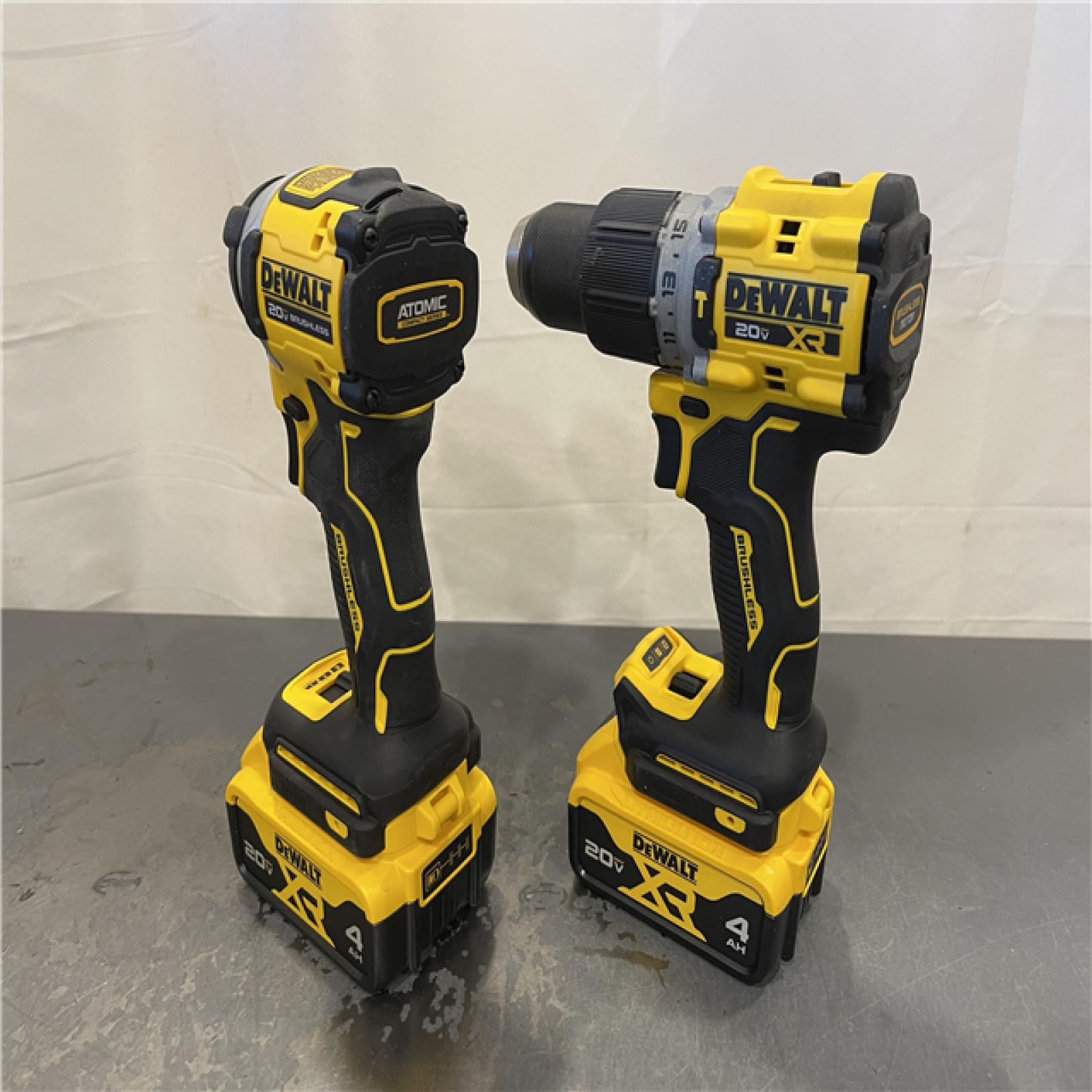 AS-IS - DEWALT 20V MAX XR Hammer Drill and ATOMIC Impact Driver Cordless Combo Kit (2 Tool)