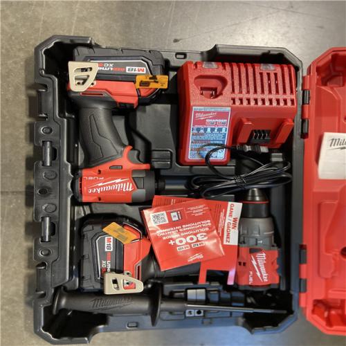 AS-IS Milwaukee M18 FUEL 18V Lithium-Ion Brushless Cordless Hammer Drill and Impact Driver Combo Kit (2-Tool) with 2 Batteries