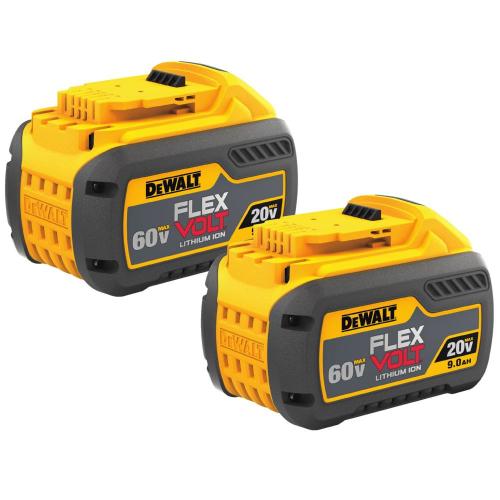 NEW - DEWALT FLEXVOLT 20V/60V MAX Lithium-Ion 9.0Ah Battery Pack (2 Pack)