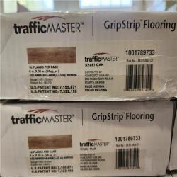 Phoenix TrafficMaster Khaki Oak 4 MIL x 6 in. W x 36 in. L Grip Strip Water Resistant Luxury Vinyl Plank Flooring (1 152 sqft/ 48 case)